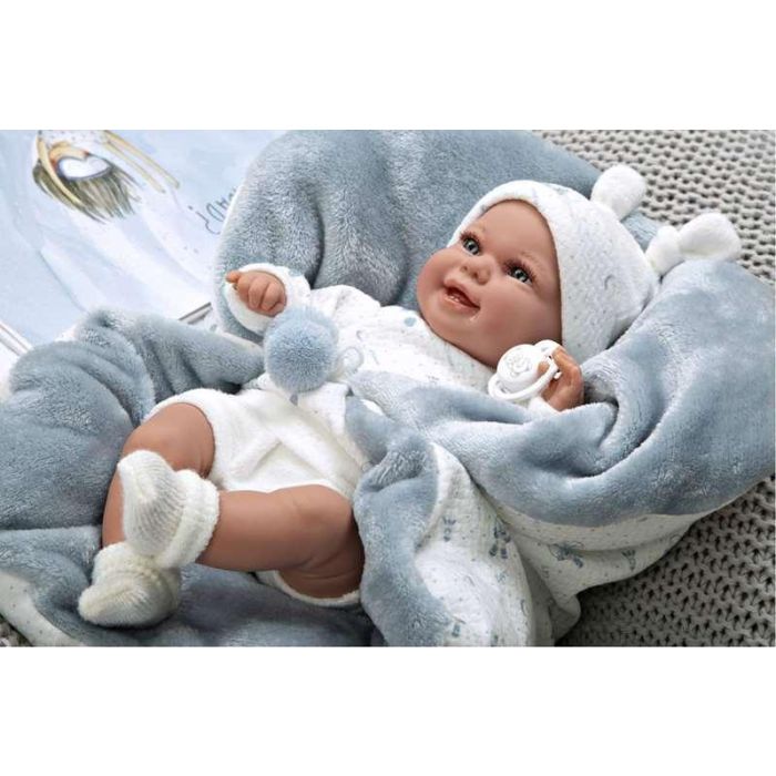 Muñeca elegance 35 cm babyto azul c/manta (muñeco de peso) 16 Muñeca elegance 35 cm babyto azul c/manta (muñeco de peso) 16