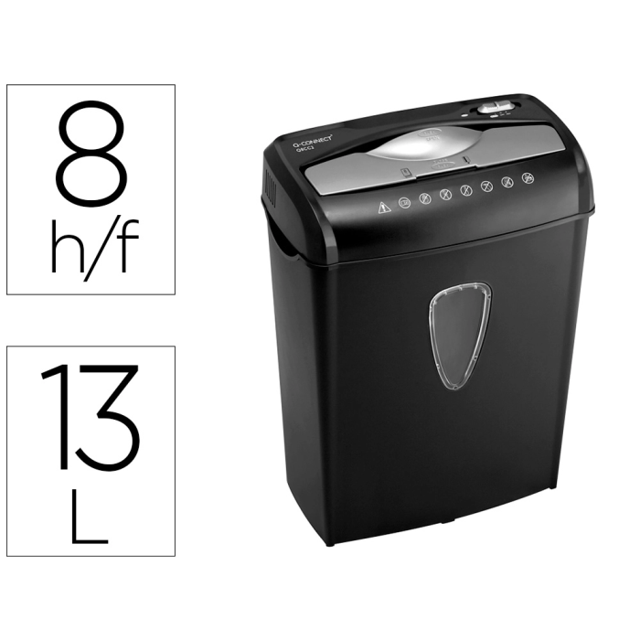 Q-connect Destructora de Documentos KF17972 8 Hojas Corte Partículas 5.6x47mm Nivel P-3 13 Litros 0 Q-connect Destructora de Documentos KF17972 8 Hojas Corte Partículas 5.6x47mm Nivel P-3 13 Litros 0