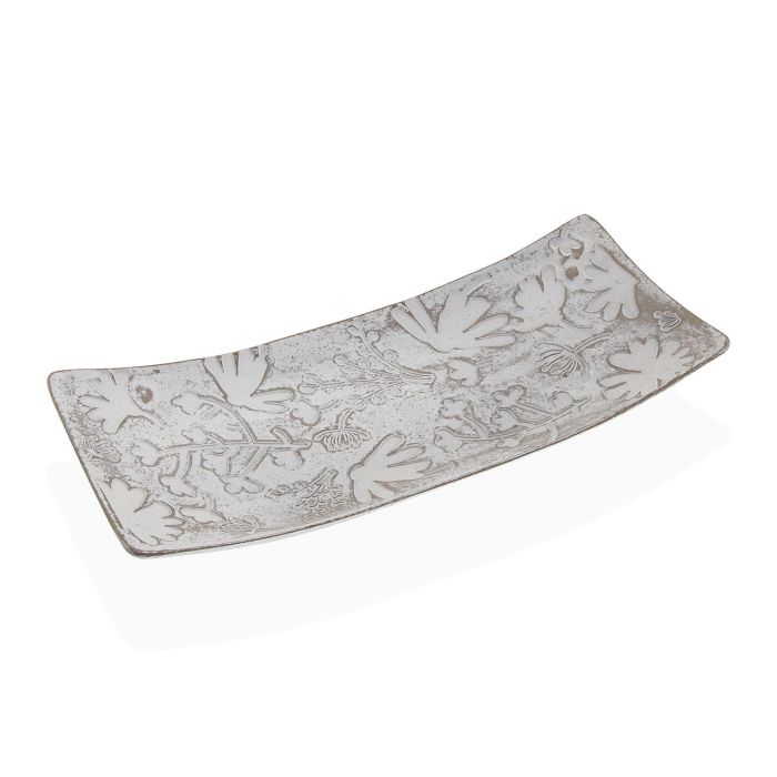 Centro De Mesa Rectangulo Blanco Con Flores Versa 16X4CM (4 Unidades) Centro De Mesa Rectangulo Blanco Con Flores Versa 16X4CM (4 Unidades)