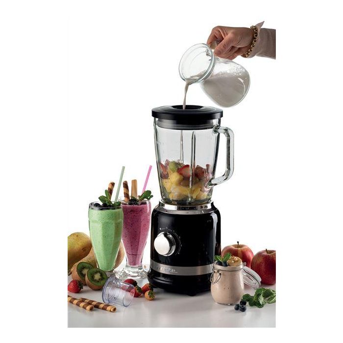Ariete 585/02 Batidora de Vaso Moderna Negra con Vaso de Vidrio y 4 Cuchillas de Acero Inoxidable 2 Ariete 585/02 Batidora de Vaso Moderna Negra con Vaso de Vidrio y 4 Cuchillas de Acero Inoxidable 2