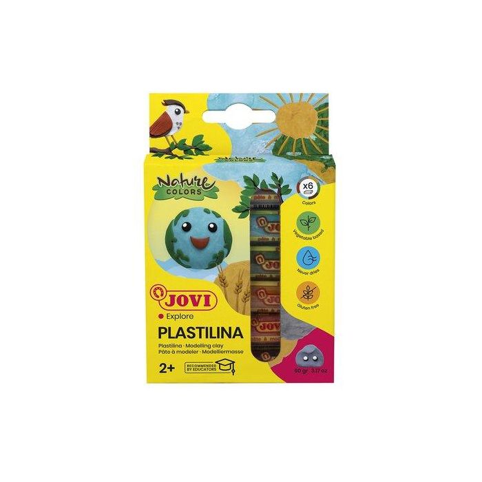 Plastilina Jovi 90 Colores Nature Barra 15 Gr. Estuche De 6