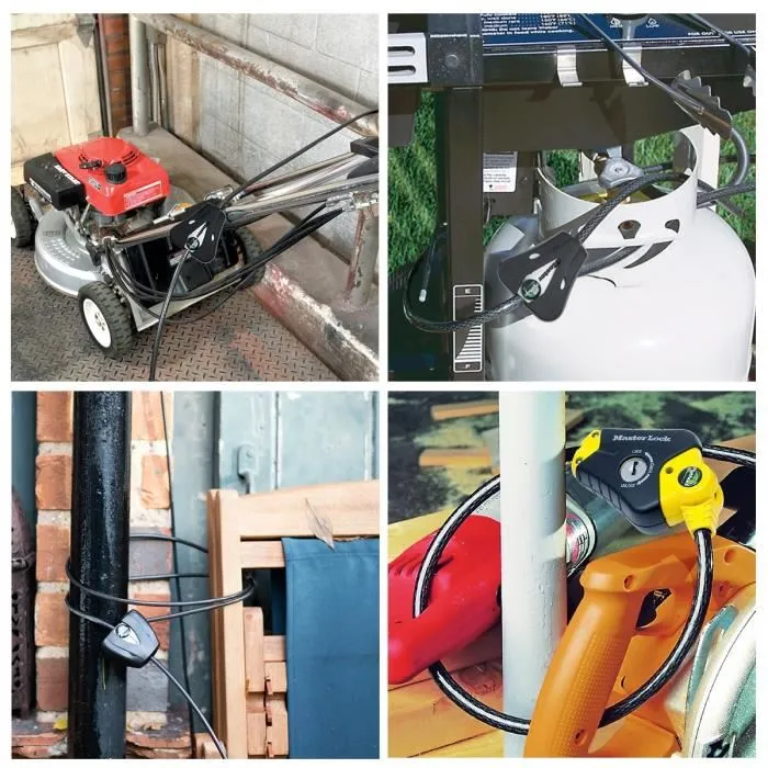 Master Lock Cable Antirrobo Patentado Ajustable de 30 cm a 1.8 m para Seguridad Exterior 5