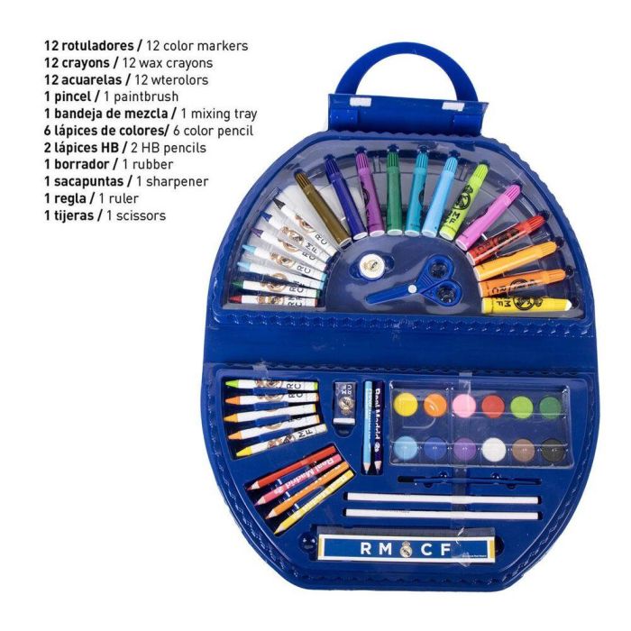 Set papeleria coloreable Real Madrid 50pzs 2