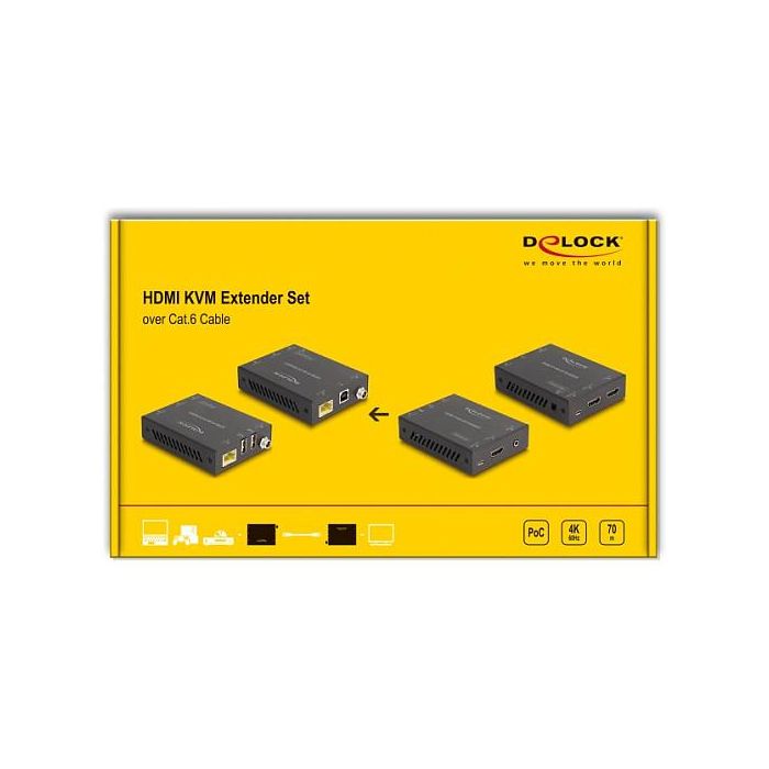 DeLOCK 65957 KVM Extender Set con Cable Cat.6/6a, HDMI, 4K 60Hz, Hasta 70m, Transmisor y Receptor 3 DeLOCK 65957 KVM Extender Set con Cable Cat.6/6a, HDMI, 4K 60Hz, Hasta 70m, Transmisor y Receptor 3