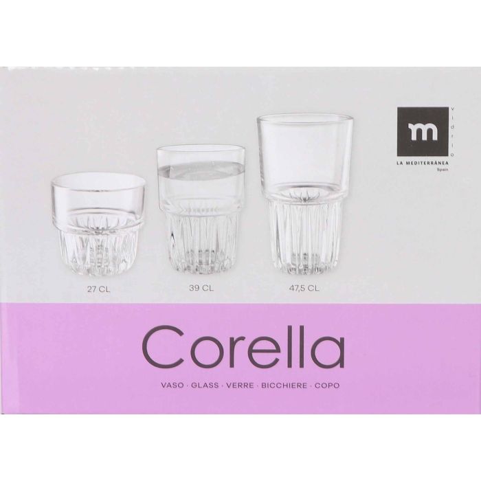 La Mediterranea Set 6 Vasos 390 ml Colección Corella (6 Cajas)