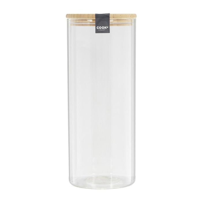 Cook Concept Bote Vidrio Borosilicato 1,6 L con Tapa de Bambú Transparente 0 Cook Concept Bote Vidrio Borosilicato 1,6 L con Tapa de Bambú Transparente 0
