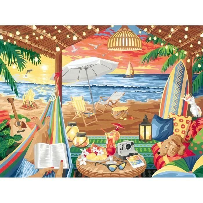 Ravensburger RAV4005556202768 CreArt Set de Pintura por Números "Cozy Cabana" 30x40 cm, +12 años 1 Ravensburger RAV4005556202768 CreArt Set de Pintura por Números "Cozy Cabana" 30x40 cm, +12 años 1
