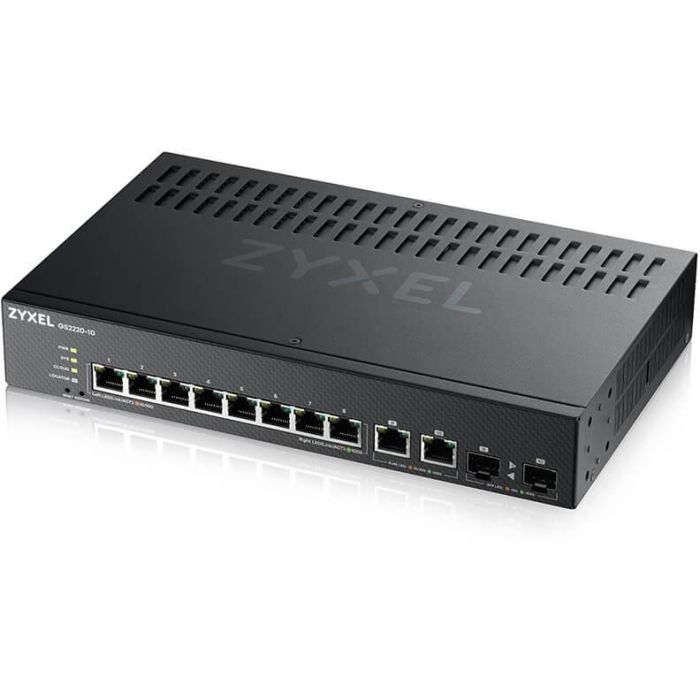Zyxel GS2220-10-EU0101F Switch Gestionado L2, 10 Puertos Gigabit Ethernet, 20 Gbit/s, Sin Ventilador, Montaje en Rack, Negro 3 Zyxel GS2220-10-EU0101F Switch Gestionado L2, 10 Puertos Gigabit Ethernet, 20 Gbit/s, Sin Ventilador, Montaje en Rack, Negro 3