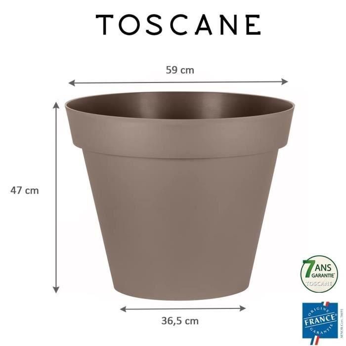 EDA Maceta toscana redonda - Ø 60 x H 47 cm - 76 L - Taupe 1 EDA Maceta toscana redonda - Ø 60 x H 47 cm - 76 L - Taupe 1