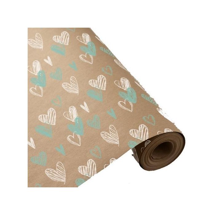 Wonder Wrapper Bobina Papel De Regalo 62 cm X 80M 4 kg Corazones Wonder Wrapper Bobina Papel De Regalo 62 cm X 80M 4 kg Corazones