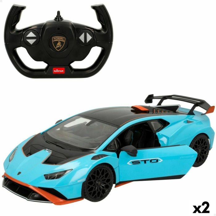 Coche Radio Control Lamborghini Huracán STO Azul 1:14 (2 Unidades) Coche Radio Control Lamborghini Huracán STO Azul 1:14 (2 Unidades)