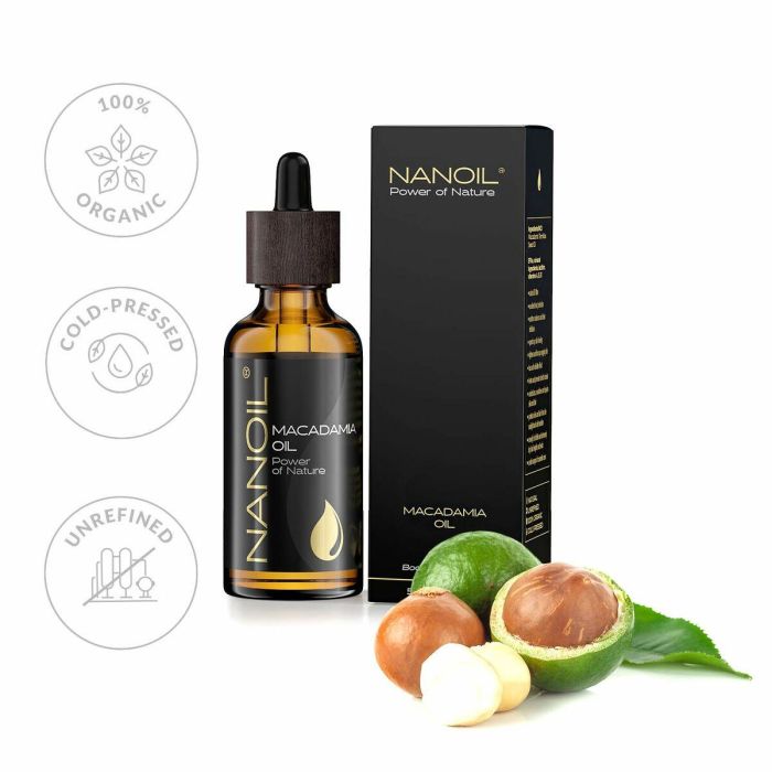 Nanoil Aceite de Macadamia Orgánico 50 ml para Rostro, Cuerpo y Cabello - Hidratante, Rejuvenecedor y Anticelulítico 4 Nanoil Aceite de Macadamia Orgánico 50 ml para Rostro, Cuerpo y Cabello - Hidratante, Rejuvenecedor y Anticelulítico 4