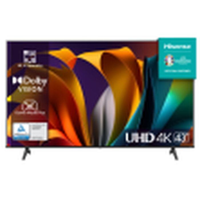 Hisense 43A6N Televisor Smart TV LED 43 pulgadas (108 cm) con resolución 4K UHD, tecnología HDR 10+, 60Hz y 3 entradas HDMI 1