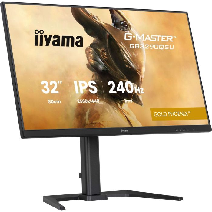 Monitor Iiyama, 32 Pulgadas, G-Master Gb3271Qsu-B1 Fast Ips Qhd 165Hz 1Ms Freesync Usb-A Altavoces Altura Ajustable 1