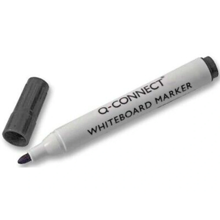 Q-connect Rotulador Pizarra Blanca Negro Punta Redonda Trazo 3 mm 3