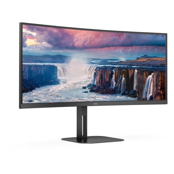 AOC Monitor CU34V5C/BK 34" (86.0cm) Wide Quad HD VA 100Hz 4ms Curvo 1500R HDMI DP USB-C 11