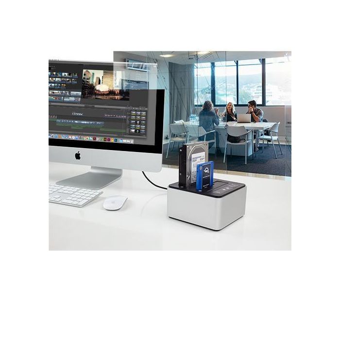 OWC Drive Dock de Disco Duro con 2 Bahías para SATA III de 2.5"/3.5", USB 3.1 Gen 2 Tipo-C para Flujos de Trabajo 4 OWC Drive Dock de Disco Duro con 2 Bahías para SATA III de 2.5"/3.5", USB 3.1 Gen 2 Tipo-C para Flujos de Trabajo 4