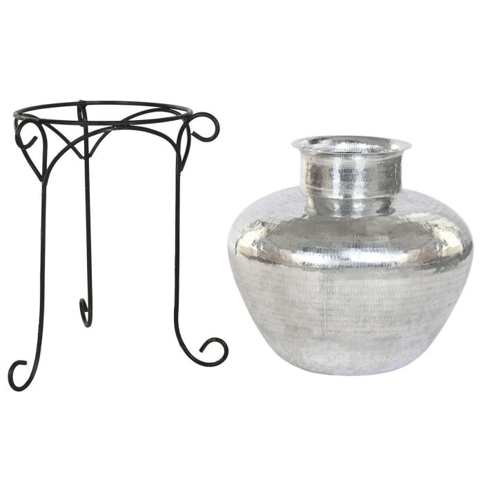 Jarron Item Home DKD Home Decor Plateado Negro 45 x 60 x 45 cm 1 Jarron Item Home DKD Home Decor Plateado Negro 45 x 60 x 45 cm 1
