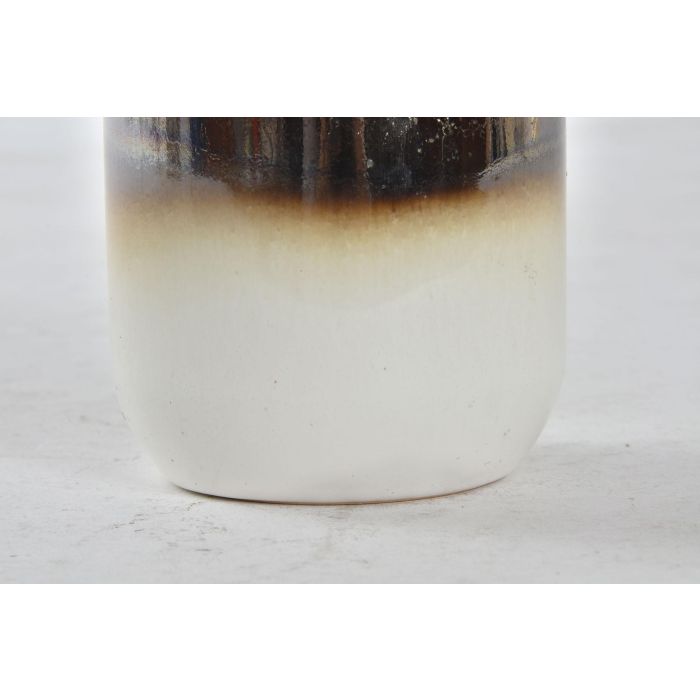 DKD Home Decor Vela Atlántico Marrón Blanco de Cera y Cerámica - 8x9.5x8 cm - Pack de 12 Unidades 2