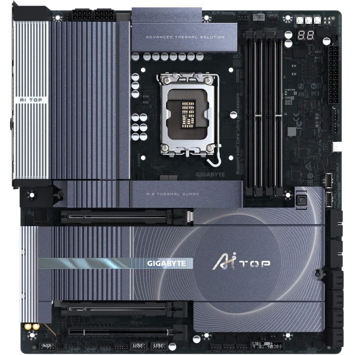 Gigabyte PLACA Z890 AI TOP, LGA 1851, DDR5 256GB, HDMI+DP+2 Thunderbolt, 8SATA3+4M.2, Wi-Fi 7, Bluetooth 5.3, USB4, E-ATX - 9AZ89AT-00-G10 1