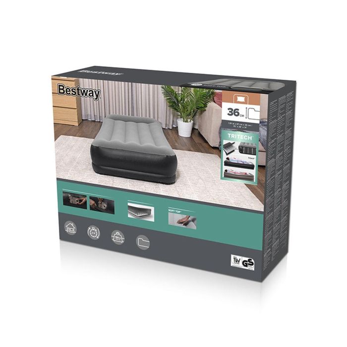 Cama hinchable - BESTWAY - Colchón individual - 191 x 97 x 36 cm - Bomba eléctrica integrada 3 Cama hinchable - BESTWAY - Colchón individual - 191 x 97 x 36 cm - Bomba eléctrica integrada 3