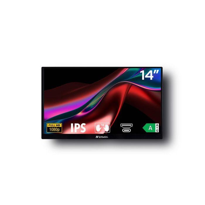 Monitor Portátil Táctil Verbatim PMT-14 14"/ Full HD/ Multimedia/ Negro 1 Monitor Portátil Táctil Verbatim PMT-14 14"/ Full HD/ Multimedia/ Negro 1