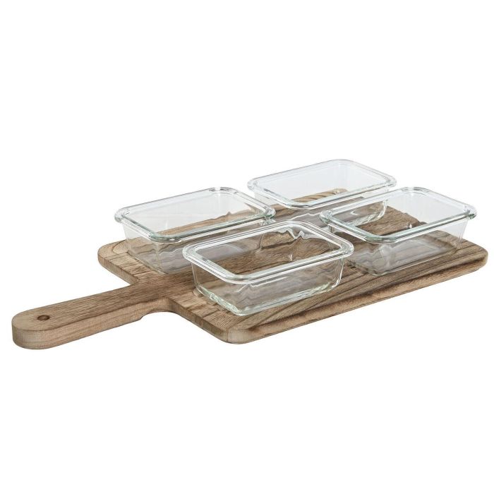 Tabla Aperitivo Basicos DKD Home Decor Natural 20 x 5 x 39.5 cm Set de 5