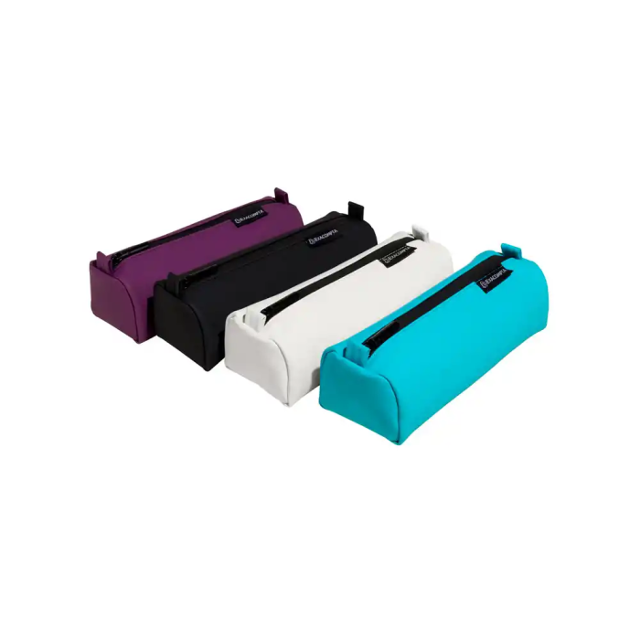 Exacompta Bolso Portatodo Titanium, Forma Semi Redonda 22x8.5x7 cm, PU Soft Touch Lavable, Colores Surtidos