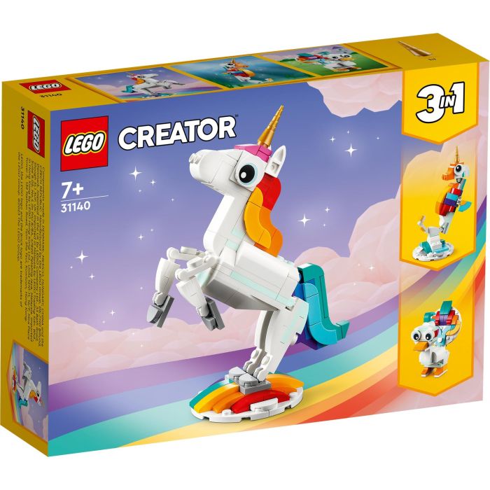 LEGO 31140 Unicornio Mágico Set Construcción Creator 3en1 Articulado Caballito de Mar Pavo Real +7 Años 8 LEGO 31140 Unicornio Mágico Set Construcción Creator 3en1 Articulado Caballito de Mar Pavo Real +7 Años 8