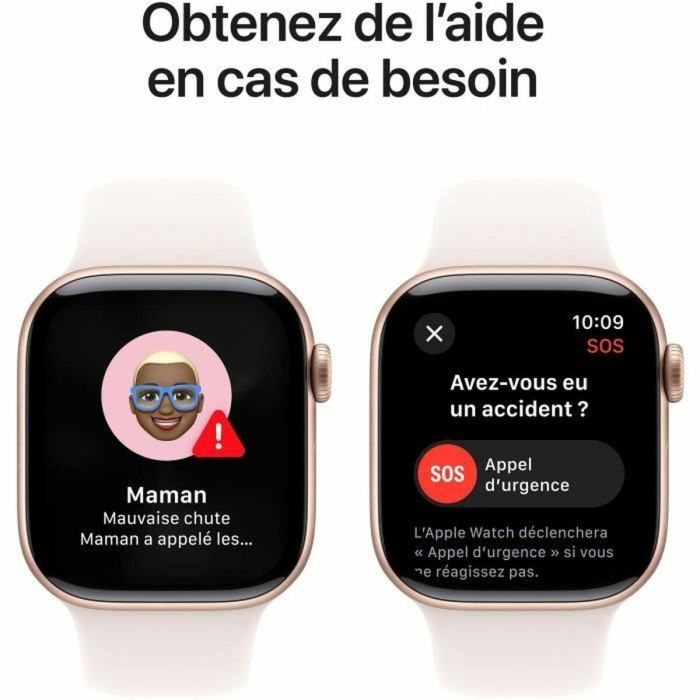 Apple Watch Series 10 GPS - 42 mm - Caja de aluminio en oro rosa - Correa deportiva color rubor claro - M/L 1