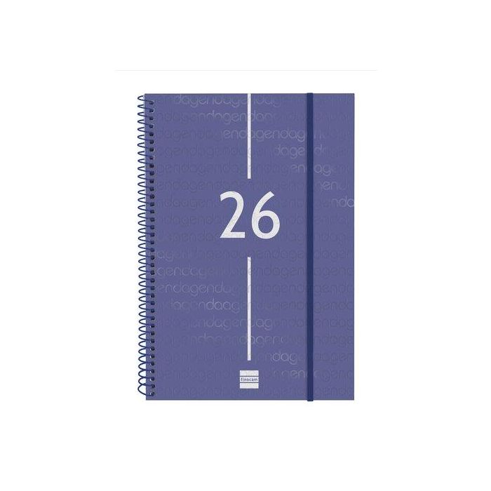 Agenda Anual (2026) Catalan Finocam Espiral Year Espiral Tapa Pp Con Goma E11 165X242 S/V Blau