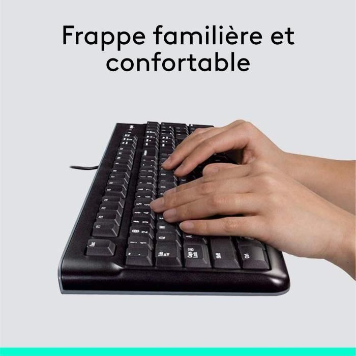 Logitech Teclado y Mouse MK120 USB, Compatible con Windows y Linux 1