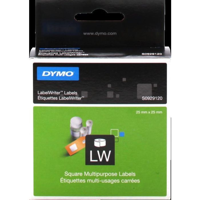 Dymo S0929120 Rollo Etiquetas LabelWriter 25x25mm Blanco, 750 Etiquetas, Compatible con LabelWriter Dymo S0929120 Rollo Etiquetas LabelWriter 25x25mm Blanco, 750 Etiquetas, Compatible con LabelWriter