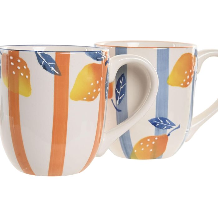 Mug Mediterraneo DKD Home Decor Azul Amarillo 10.5 x 11.5 x 16 cm (4 Unidades) 1 Mug Mediterraneo DKD Home Decor Azul Amarillo 10.5 x 11.5 x 16 cm (4 Unidades) 1