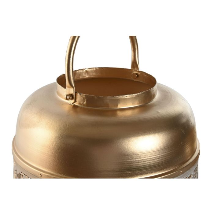 DKD Home Decor Portavelas Set de 3 Metal Dorado Blanco 25 x 49 x 25 cm 1