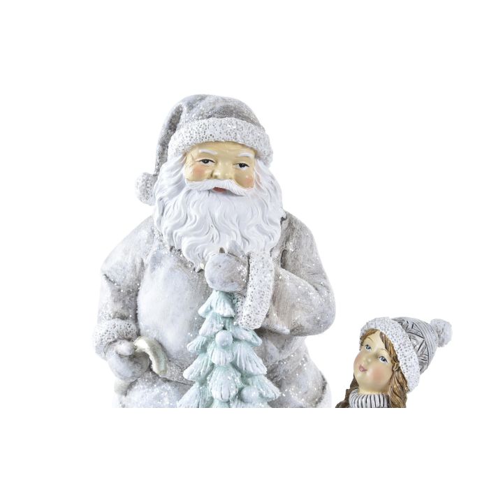 DKD Home Decor Figura Decorativa Navideña Moderna con LED y Purpurina, de Resina Gris y Marrón, para Hogar, 13x19.5x14.5 cm 2 DKD Home Decor Figura Decorativa Navideña Moderna con LED y Purpurina, de Resina Gris y Marrón, para Hogar, 13x19.5x14.5 cm 2