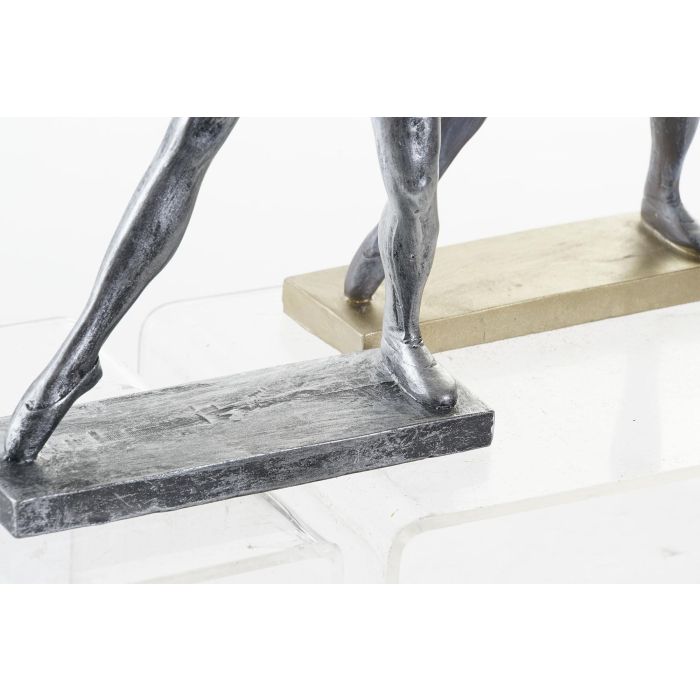 Figura Moderno DKD Home Decor Plateado 11.5 x 35.5 x 27 cm (4 Unidades) Bailarines 2