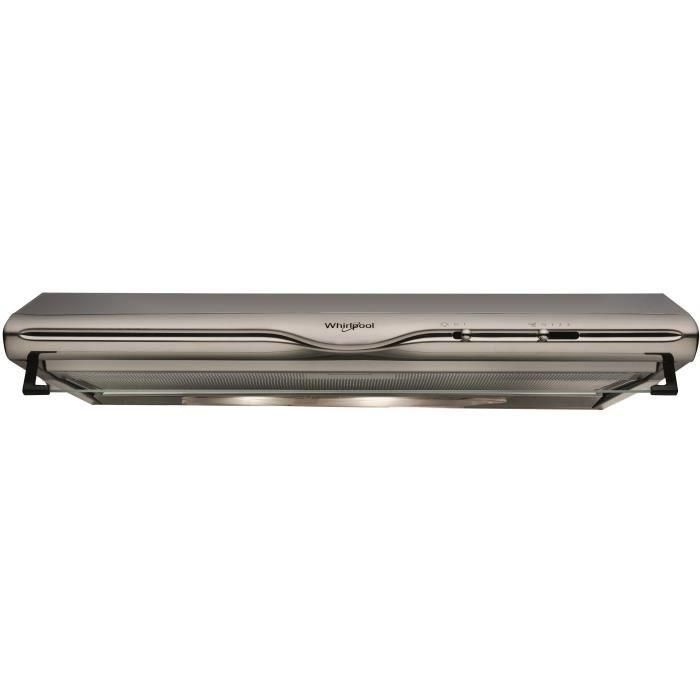 Whirlpool WCN65FLXH2G Campana Extractora Empotrada con Visera Acero Inoxidable Clase D 13,2 x 56,4 x 59,5 cm