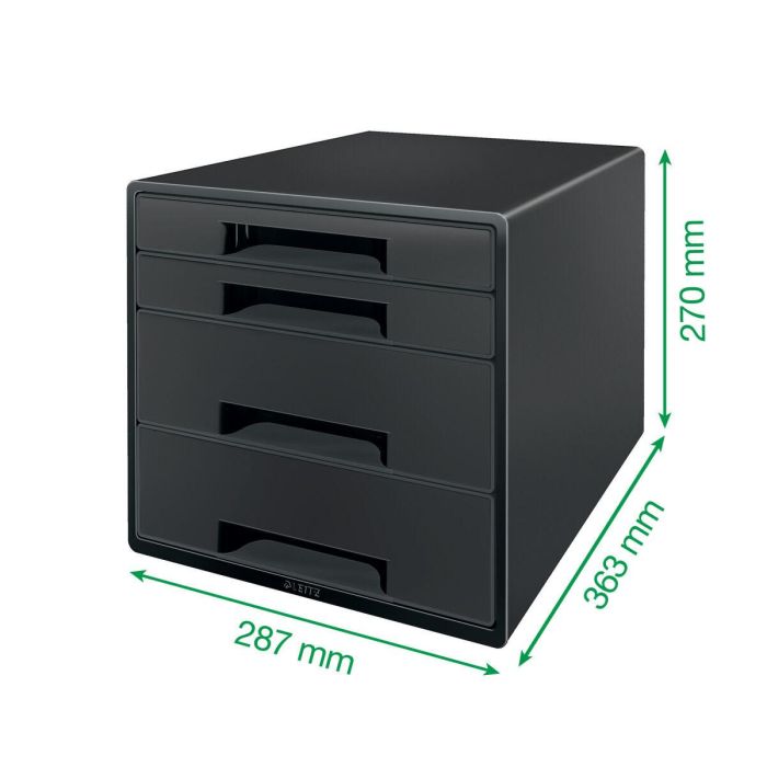 Cajón Archivador Leitz Negro Plástico reciclado Reciclable 3 Cajón Archivador Leitz Negro Plástico reciclado Reciclable 3