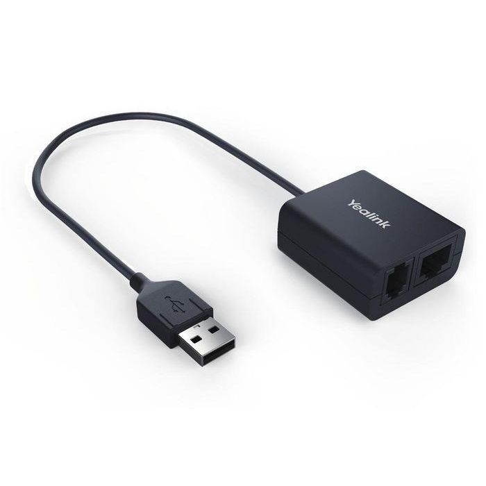 Yealink EHS40 Adaptador de Auriculares para Teléfonos IP y Auriculares Inalámbricos USB 2.0, RJ-45, RJ-9 con Control Remoto de Llamadas