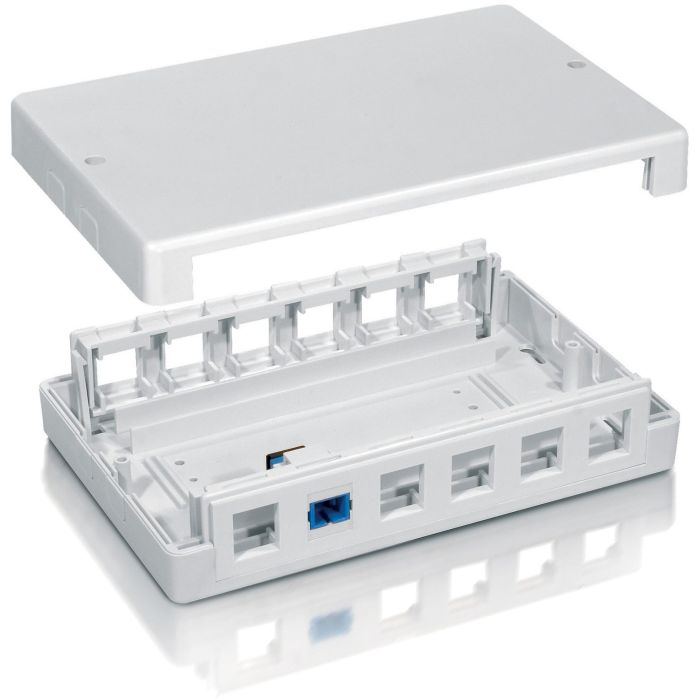 EQUIP 125460 Caja de Superficie para 12 Jacks Keystone Blanco 1