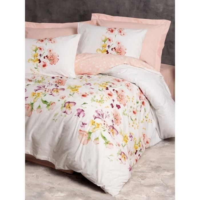 Juego de cama - 1 funda nórdica 220x240 cm + 2 fundas de almohada 60x60 cm - 100% algodón - Blanco 3 Juego de cama - 1 funda nórdica 220x240 cm + 2 fundas de almohada 60x60 cm - 100% algodón - Blanco 3