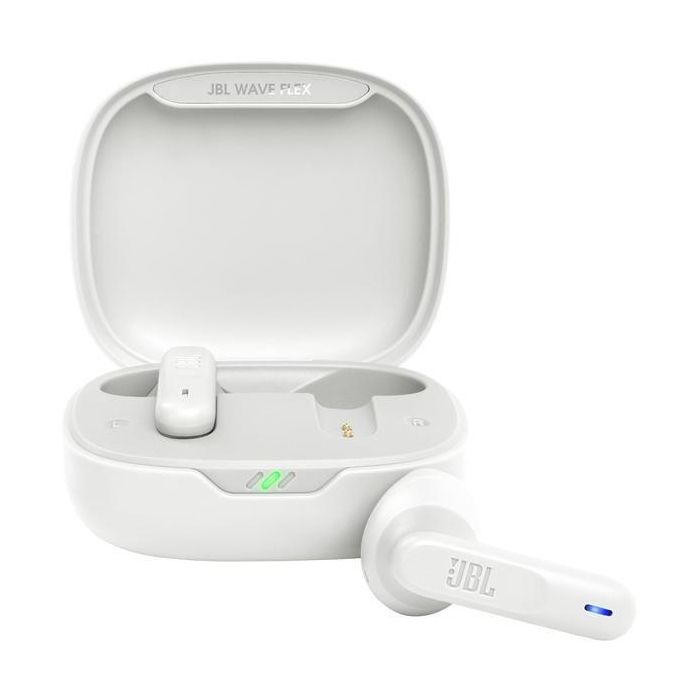 Auriculares Inalámbricos con Estuche de Carga JBL Wave Flex Blanco Auriculares Inalámbricos con Estuche de Carga JBL Wave Flex Blanco