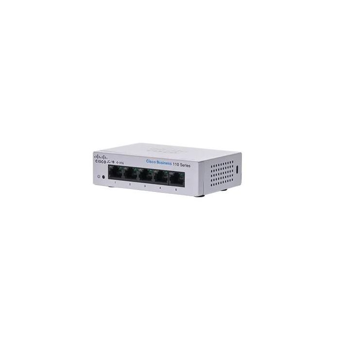 Cisco CBS110 UNMANAGED 5-PORT GE Switch No Administrado L2, 5 Puertos Gigabit Ethernet Montaje en Rack 1U
