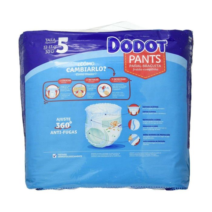 Dodot Pants Pañal-Braguita Talla 5 (12-17 kg) 30 Unidades 2