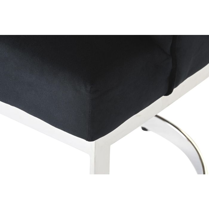 Silla Moderno DKD Home Decor Negro Plateado 58 x 93 x 60 cm 2 Silla Moderno DKD Home Decor Negro Plateado 58 x 93 x 60 cm 2