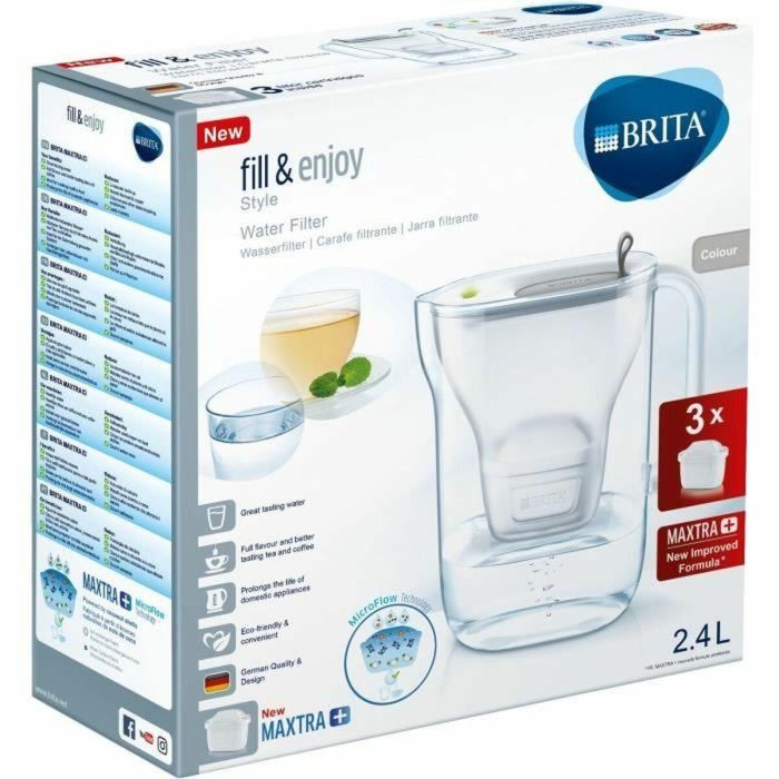 Brita Style 3 Cartuchos incluidos 1025894 Jarra de filtro 2,4L - Gris