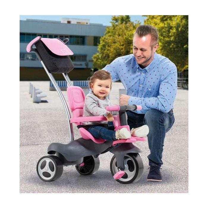 Molto Urban Trike Triciclo Rosa con Palo, Cinturón, Bolsa y Rueda de Goma 98 cm 13