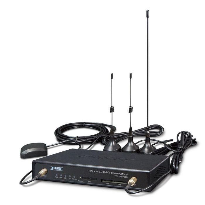 Planet VCG-1500WG-LTE Gateway Celular Inalámbrico 4G LTE para Vehículos con Wi-Fi, 5 Puertos Ethernet y GPS IoV