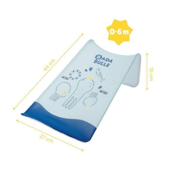 Badabulle Hamaca de baño ergonómica, transpirable, suave y resistente a roturas, ideal para bebés 0-6 meses, secado rápido, lavable 3